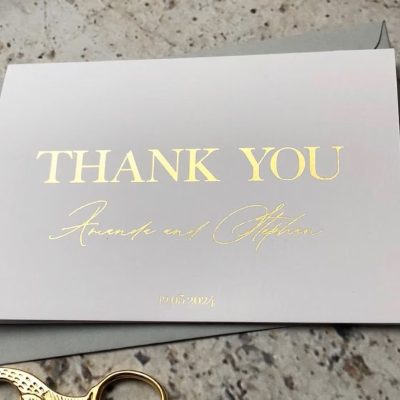 gold foil invitations